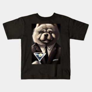 Chow Chow Suit Martini Kids T-Shirt